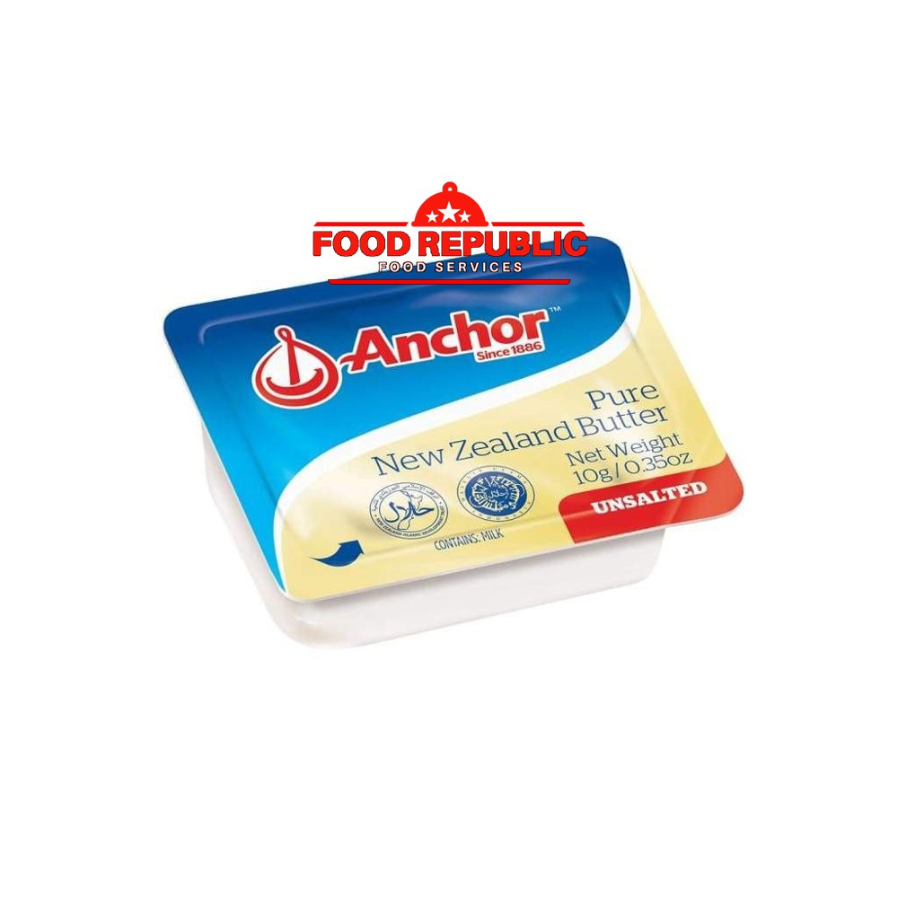 Jual BUTTER PORTION ANCHOR UNSALTED 7 GR Minidish Halal Import New