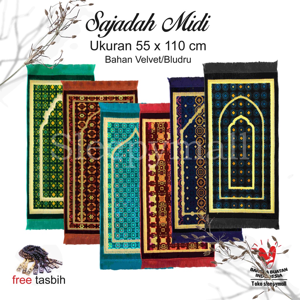 Jual Sajadah Turki Sajadah Premium Bahan Bludru Lembut Uk X Cm