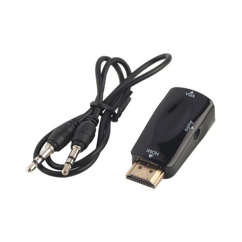 Adaptateur VGA Vers HDMI - Convertisseur Câble PC/Moniteur Vers TV - 1080p 60Hz Avec Sortie Audio 3.5mm
