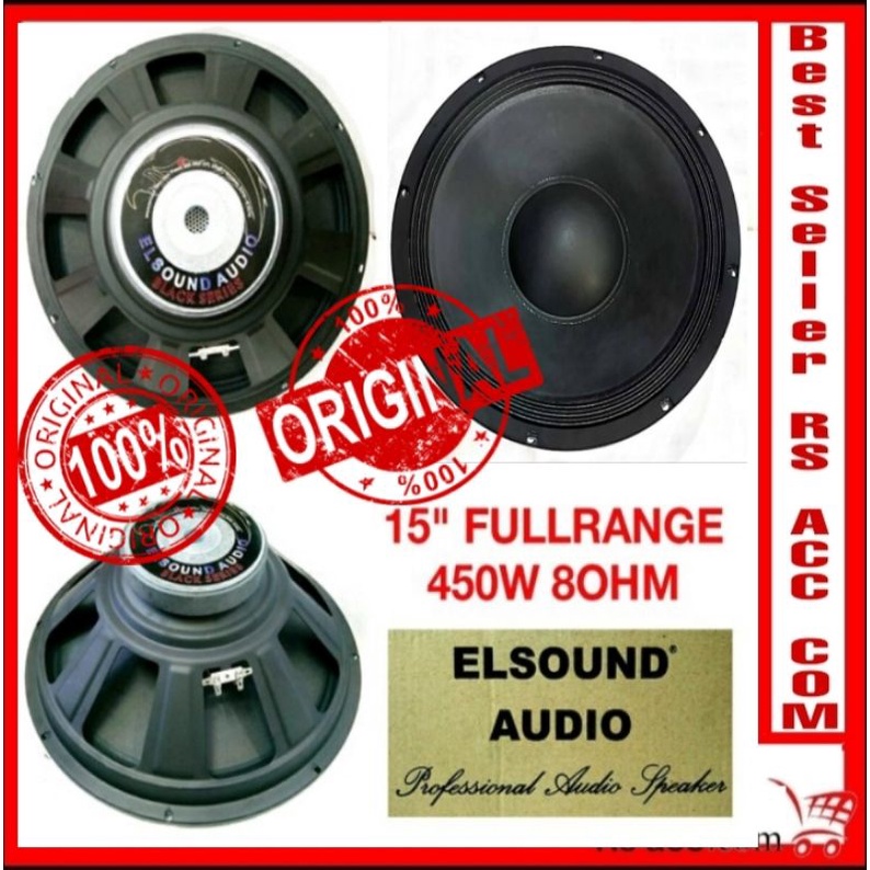 Jual Woofer Speaker Bass 15 Speaker Elsound 15 Inch Full Range Original Hitam Shopee