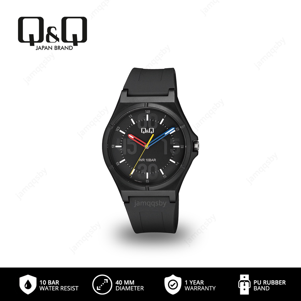 Jual Q Q QnQ QQ Jam Tangan Unisex Fashion Strap Karet Analog V04 V04A Water Resist 10 BAR Shopee Indonesia