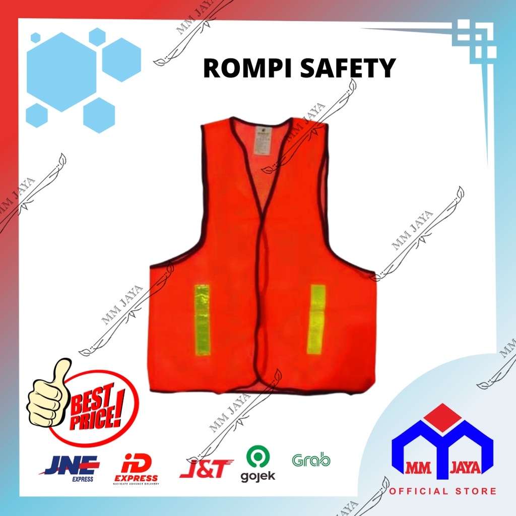 Jual Rompi SAFETY Baju Keselamatan Kerja Vest X Rompi Proyek Jaring ...