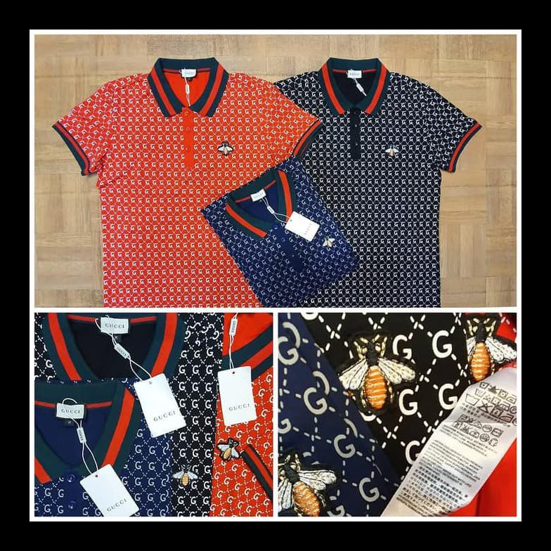 Jual PROMO POLOSHIRT GUCCI PREMIUM IMPORT KAOS ATASAN KERAH GUCCI ...