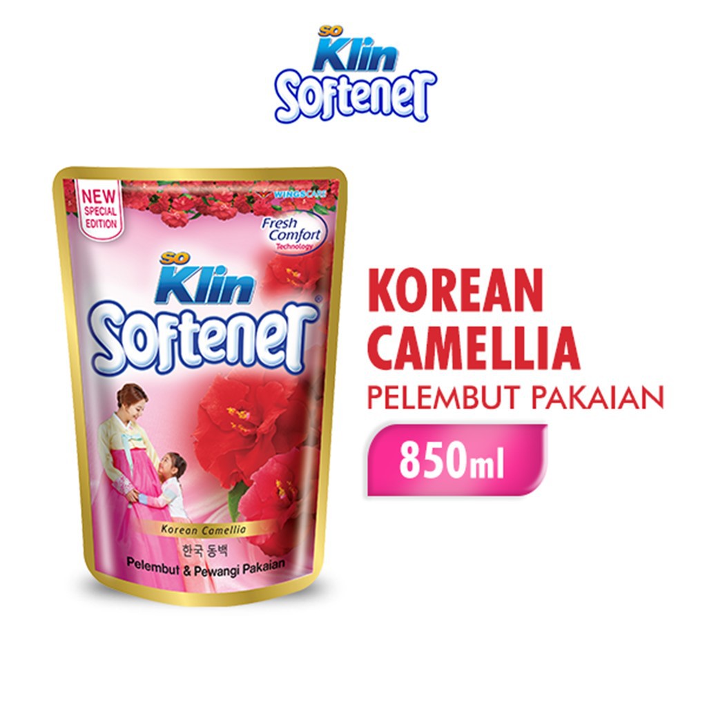Jual Soklin Softener Korean Camellia Pouch 850 ml Shopee Indonesia
