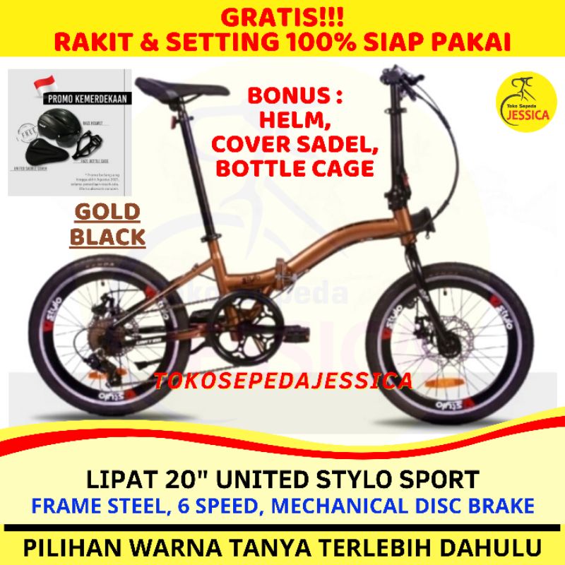 Jual Sepeda Lipat 20 United Stylo Sport | Shopee Indonesia