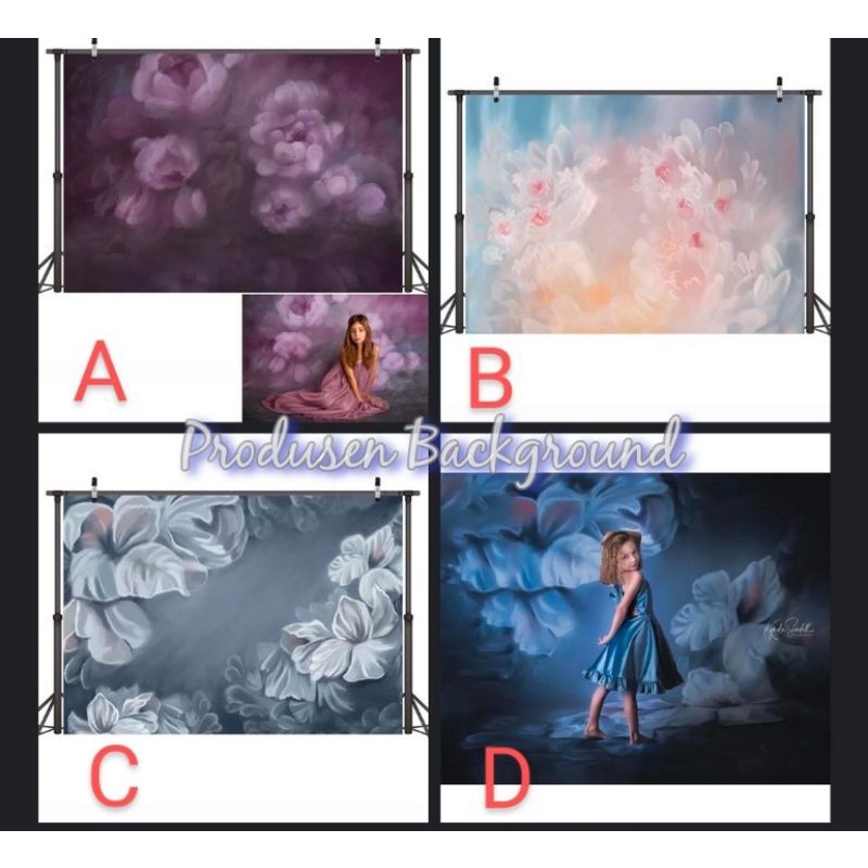 Jual Kain Background Foto Studio Motif Bunga Flower Backdrop | Shopee ...