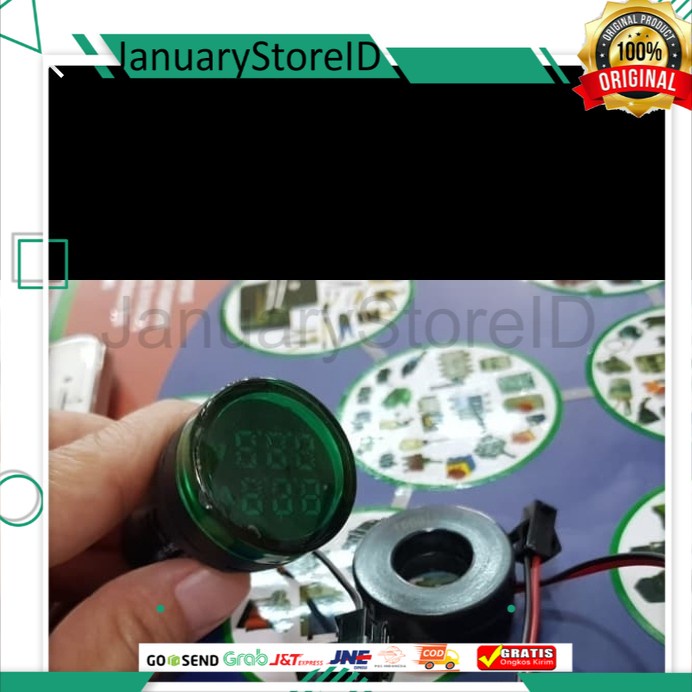 Jual PILOT LAMP LED LENGKAP VOLT METER + AMPERE METER + CT - Merah ...