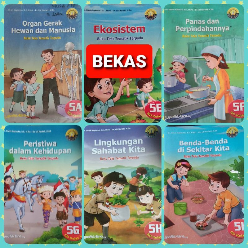 Jual BUKU TEKS TEMATIK TERPADU SD KELAS 5A,5B,5C,5D,5E,5F,5G,5H5I ...