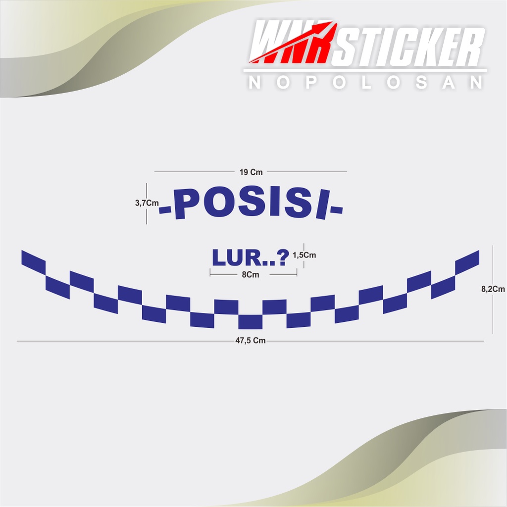 Jual Sticker cutting posisi lur sticker helm sepeda motor | Shopee ...