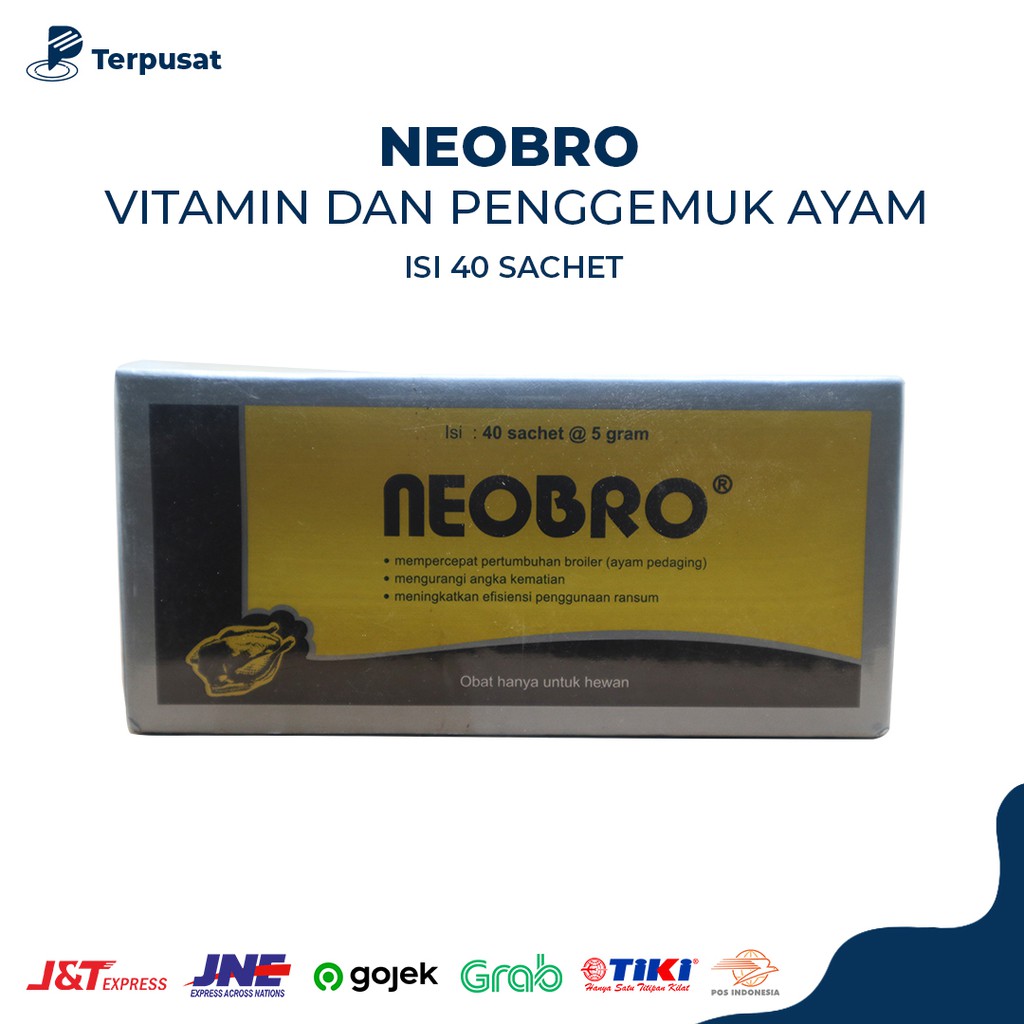 Jual Neobro Per 1 Pack Isi 40 Sachet @5 gram Obat Ayam Pertumbuhan ayam ...