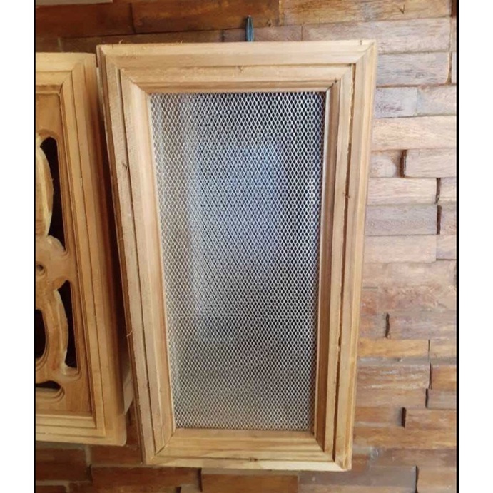 Jual Loster Ventilasi Udara Kawat Nyamuk Kayu Jati Ukuran 13x30 Cm