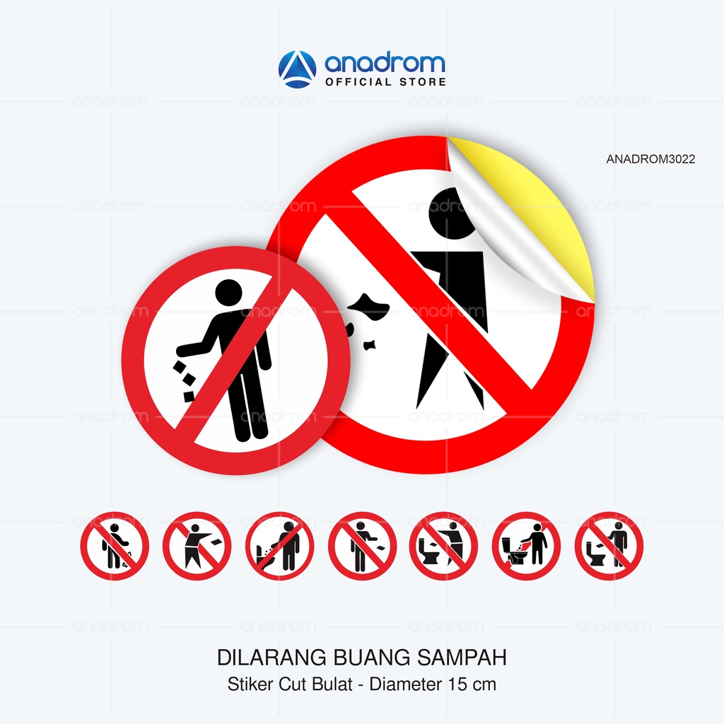 Jual Stiker Dilarang Buang Sampah Sembarangan Shopee Vrogue Co