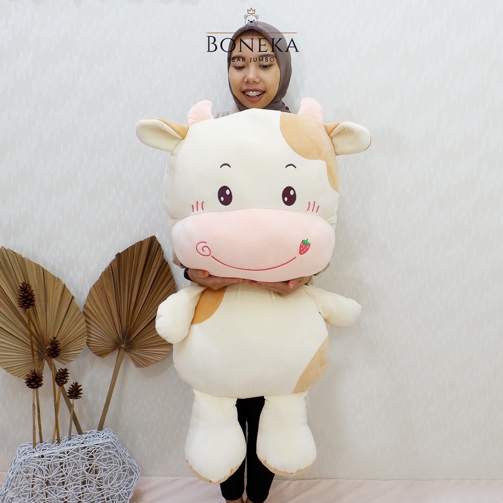 Jual Boneka Jumbo Sapi Mow Lucu Panjang 60 Cm Setengan Badan Manusia