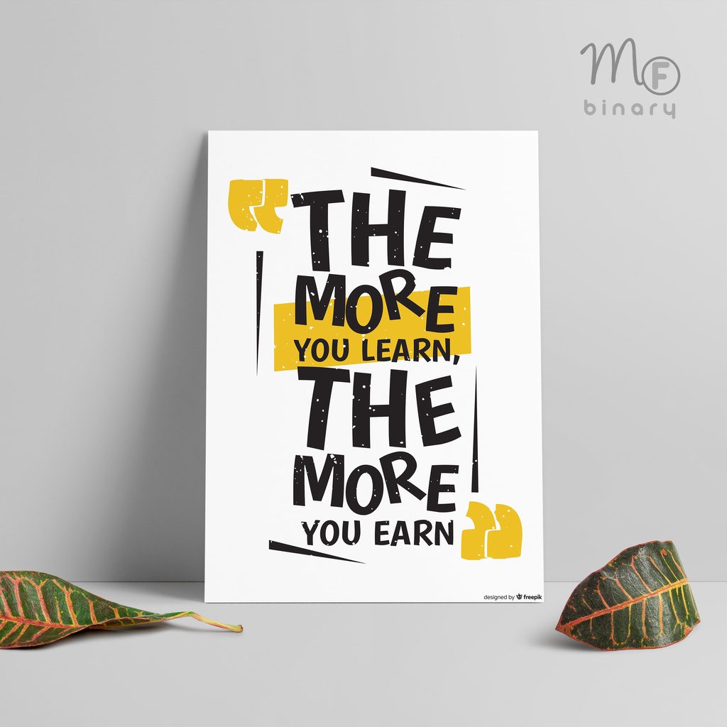 Jual Poster Motivasi The More You Learn ... | Qts-08 | Poster Motivasi ...