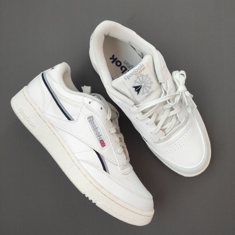 Jual Reebok Club C 85 Vegan Chalk/White/Grey | Shopee Indonesia