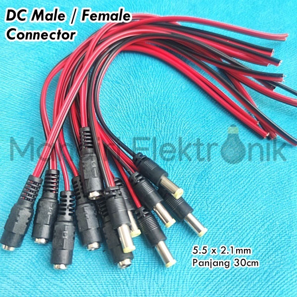 Jual Kabel DC Male / Kabel DC Female Tembaga Kuningan Konektor Jack DC ...