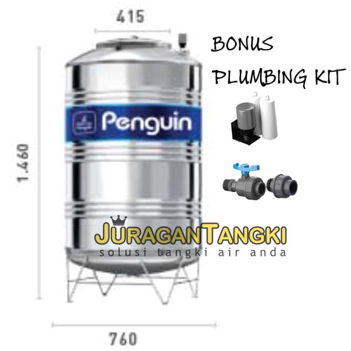 Jual Tangki Air Stainless Penguin Tbsk 1000 Liter Toren Tandon Pinguin Shopee Indonesia 9114