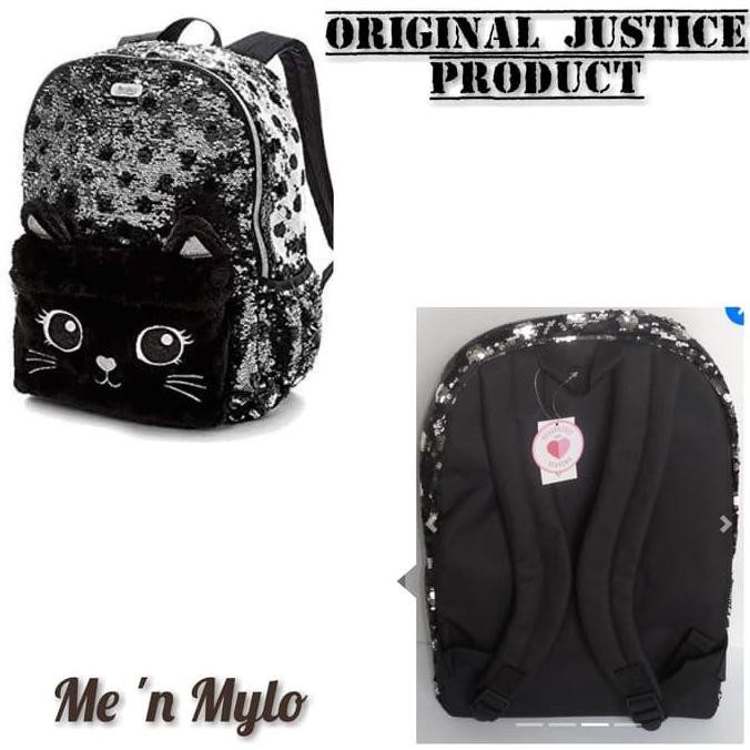 Jual Backpack Tas ransel Justice Cat Flip Sequin Black Shopee Indonesia