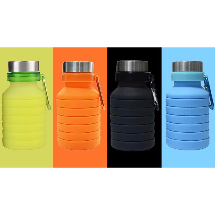 Jual VC - 550ml Folding Silicone Bottle botol minium outdoor silicone ...
