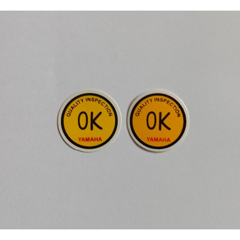 Jual sticker logo QUALITY INSPECTION OK YAMAHA orange isi 1pcs | Shopee ...