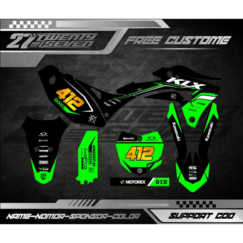 Jual DECAL STICKER KLX GORDON FULL BODY DECAL GORDON DECAL STIKER KLX ...
