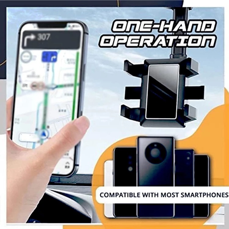 Jual Holder Hp Mobil Dudukan Car Handphone Penjepit Hape di kaca tengah ...