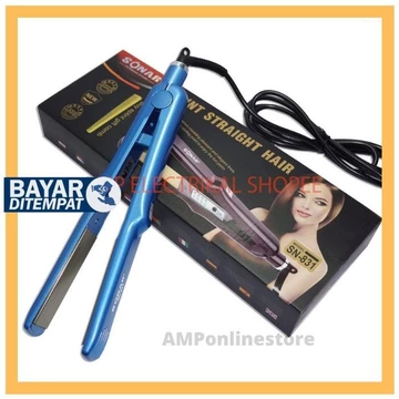 Profesional Catok Sonar SN831 SN 831 Pelurus Rambut Catok Warna Biru Catok Rambut Sonar Catokan