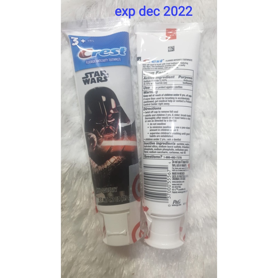 Jual [READY] Crest Kid's Toothpaste Featuring Star Wars - Pasta Gigi ...