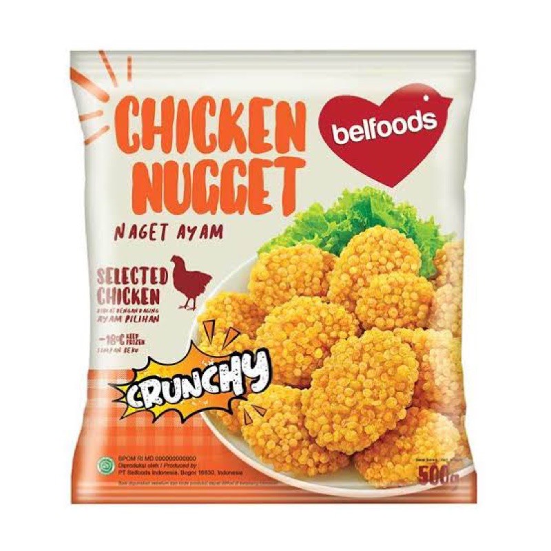 Jual Belfoods Chicken Nugget Crunchy 500gr | Shopee Indonesia