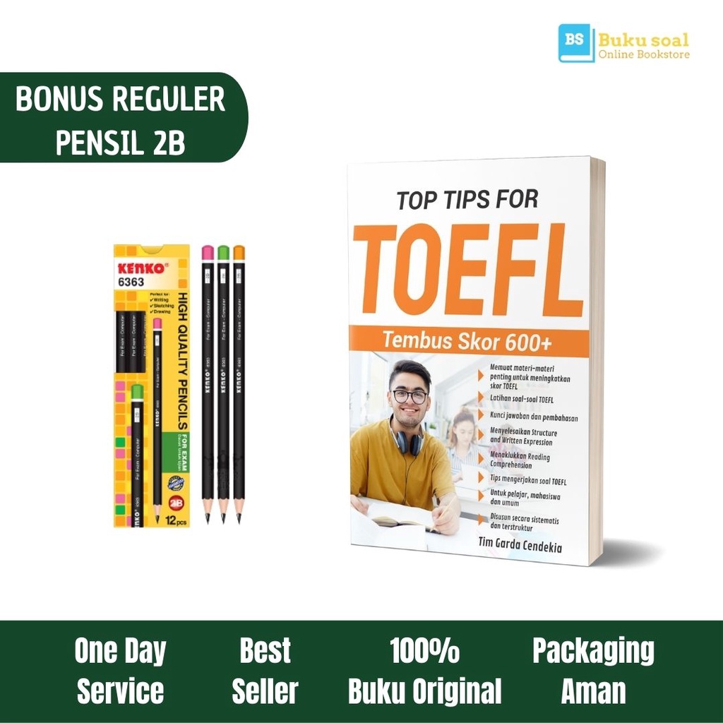 Jual Buku Tes Toefl Top Tips For Toefl Tembus Skor Best Seller