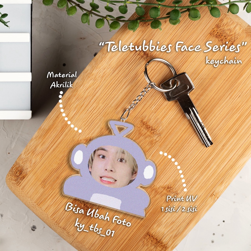 Jual Gantungan Kunci Bentuk Custom Foto Cute Teletubies / Keychain ...