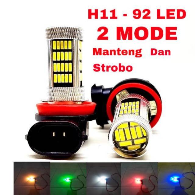 Jual H11 - 92 LED 2 MODE (MANTENG & KEDIP) 12VOLT | Shopee Indonesia
