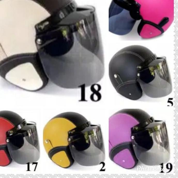 Jual Update Helm Bogo Kulit Dewasa Kaca Cembung Kaca Datar Shopee Indonesia