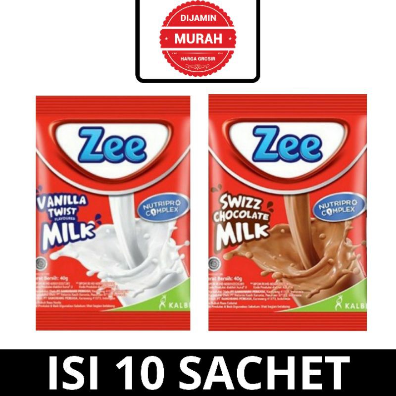 Jual Susu Zee Vanilla Coklat Isi 10 Sachet Shopee Indonesia