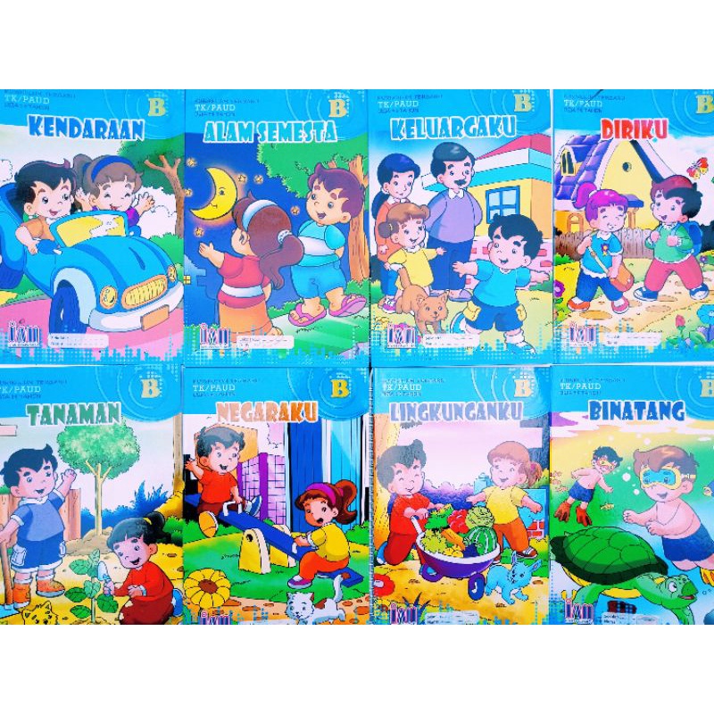 Jual Buku Paket Tematik TK Dan PAUD Kelas B Full Collour Lengkap 8 Buku ...