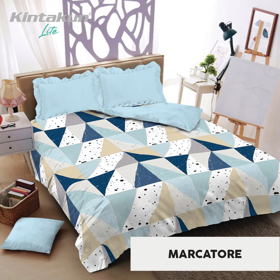 Jual BEDCOVER KINTAKUN LITE SET SPREI FLAT Uk 180x200 / BED COVER