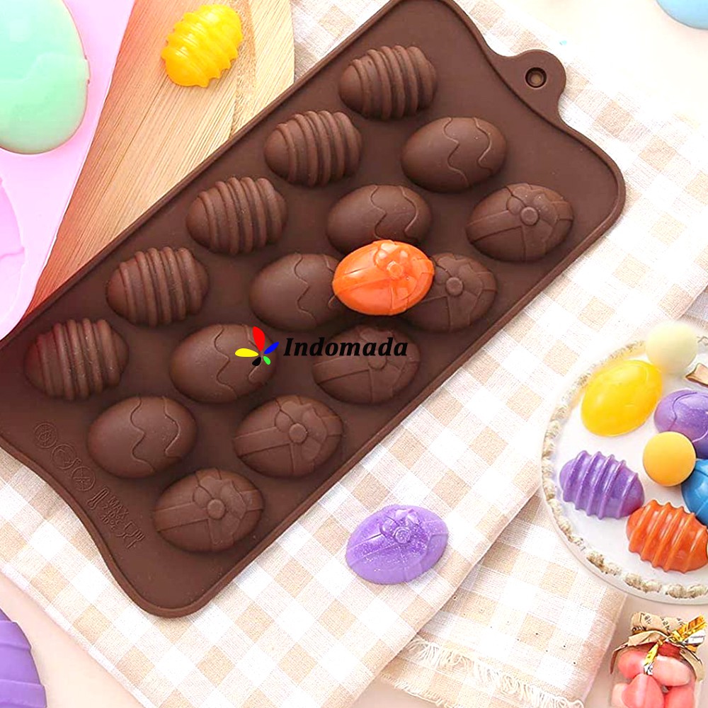 Jual Indomada Cetakan Coklat Silikon Telur 15 Lubang 3 cm Paskah Easter ...