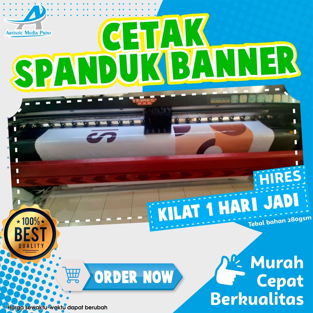 Jual Cetak Spanduk Baliho Banner Backdrop Bahan Frontlite 280 Gsm