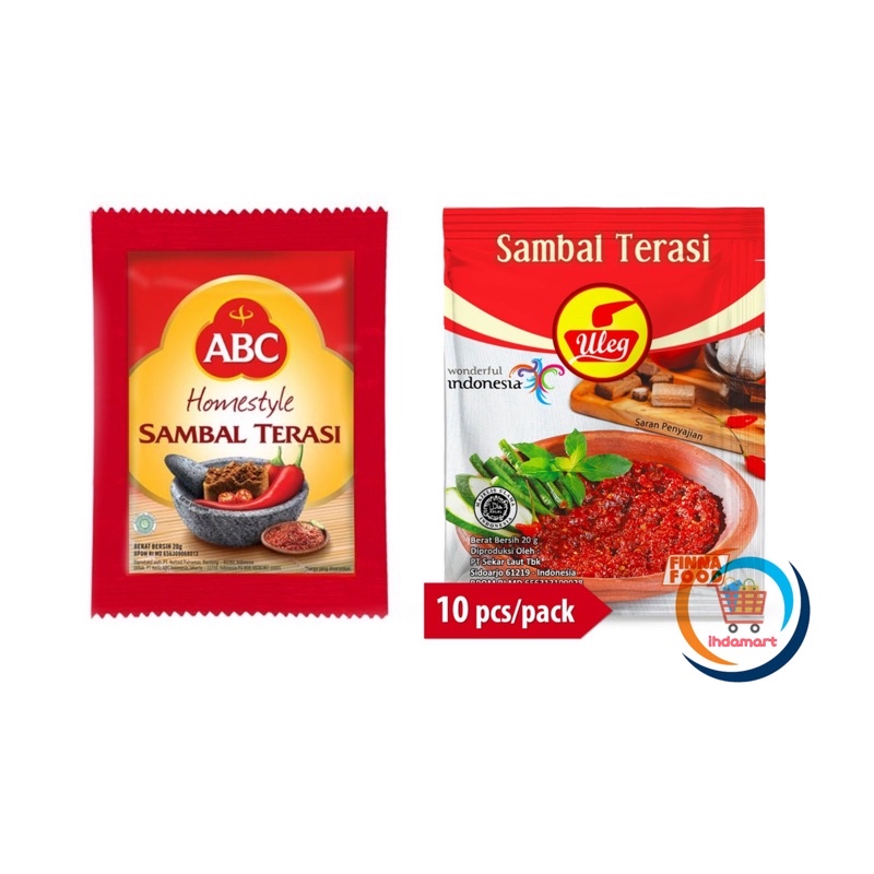 Jual Sambal Terasi Sachet 20 Gr Isi 10 Pcs Shopee Indonesia