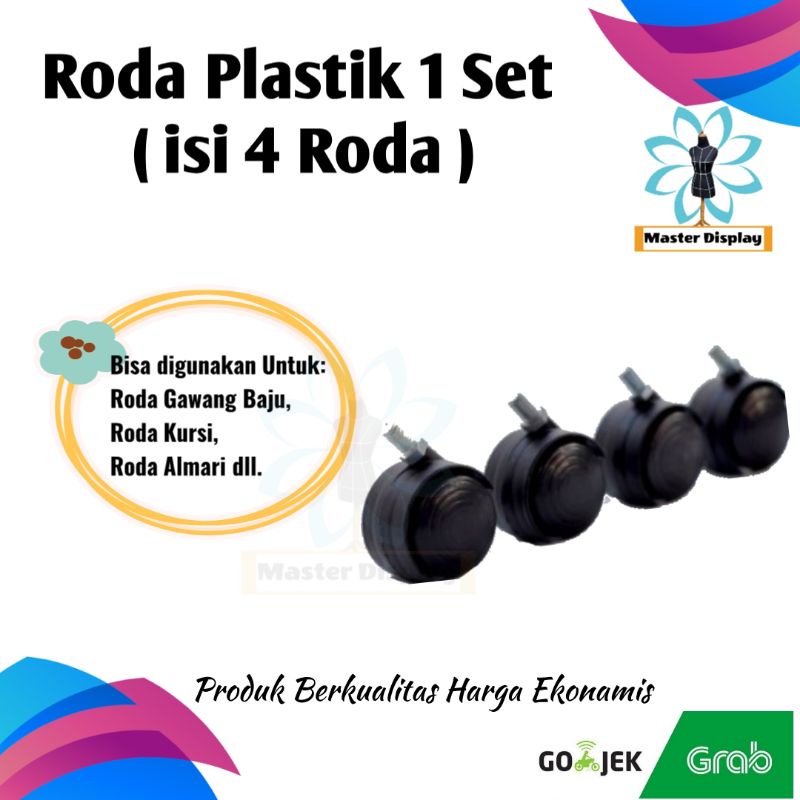 Jual Roda Plastik 1 Set | Shopee Indonesia