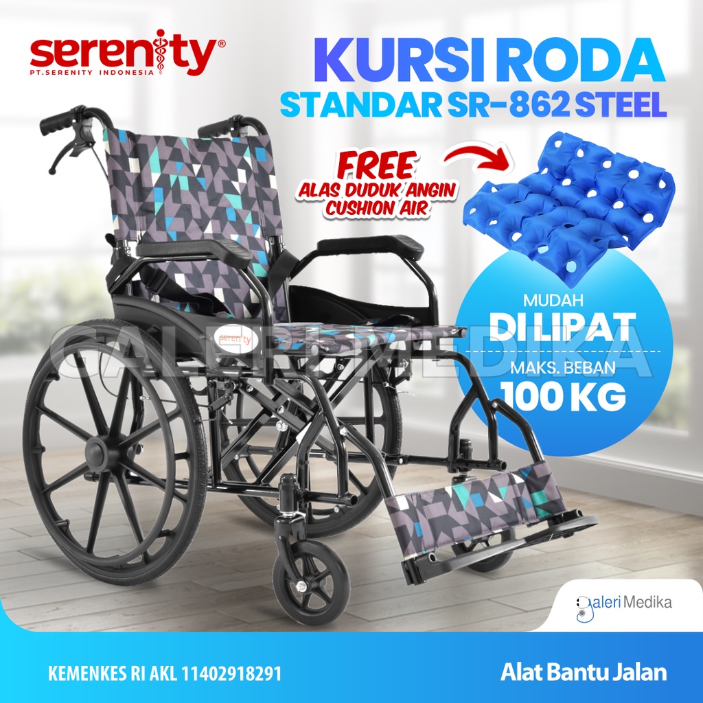 Jual Kursi Roda Velg Racing Serenity SR-862 / SR862 / SR 862 Steel ...