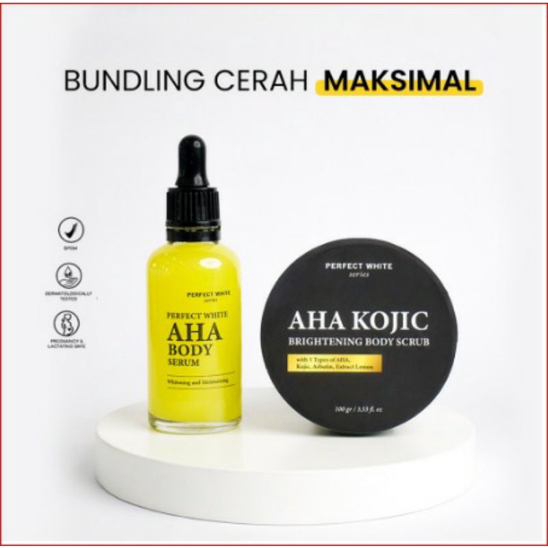 Jual Bundling Perfect White AHA Body Serum AHA Kojic