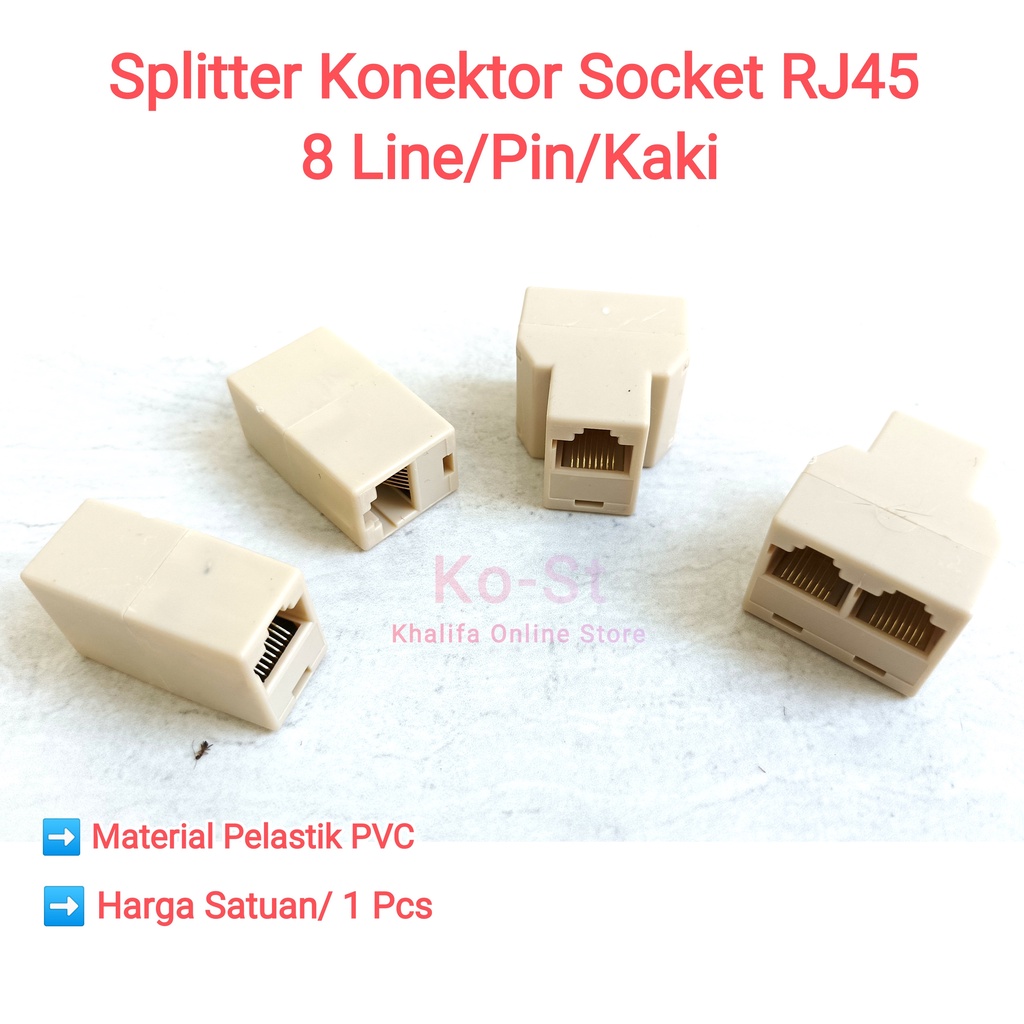 Jual Jack Socket Soket Sambungan Konektor Connector Splitter Barel Coupler Rj Rj Kabel Lan