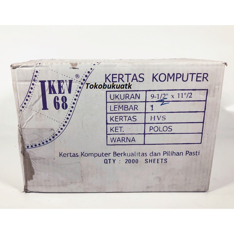 Jual Kertas Continuos Form Bagi 4- Rangkap 1- Kertas Wartel | Shopee ...