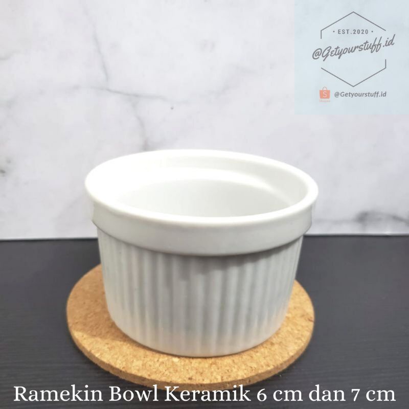Jual Ramekin Bowl Keramik Baking Oven Mangkok Fotografi Makanan / Kue