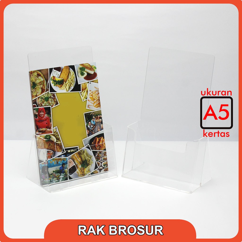 Jual Rak Tempat Brosur Acrylic Rak Brosur Akrilik Ukuran A Shopee