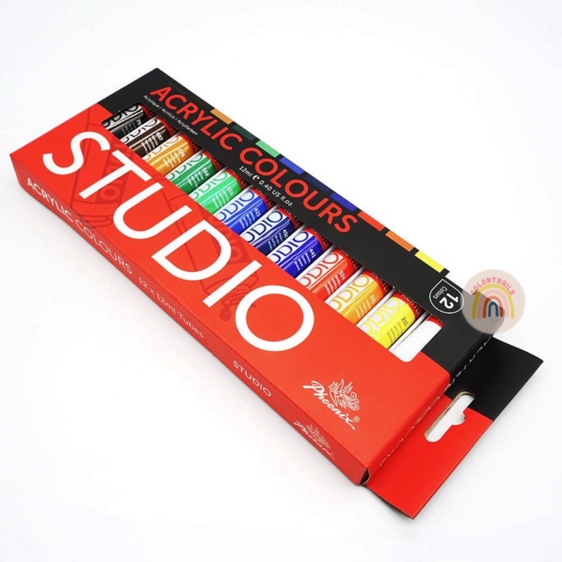 Jual Phoenix Acrylic Paint Cat Akrilik 12 Colors 12ml | Shopee Indonesia