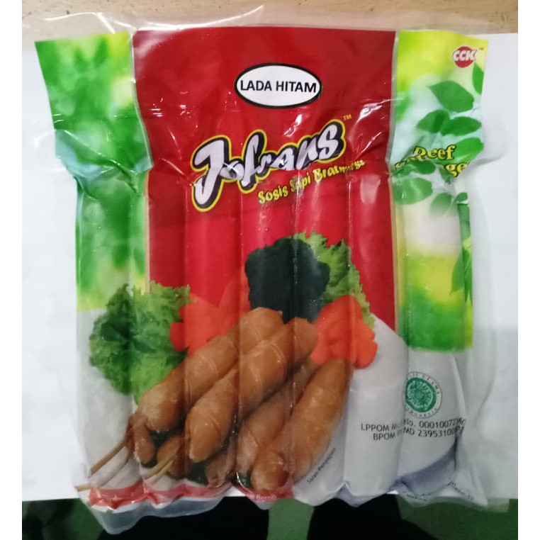 Jual Jofrans Sausage Bratwurst with Blackpapper (Sosis Sapi Rasa Lada ...