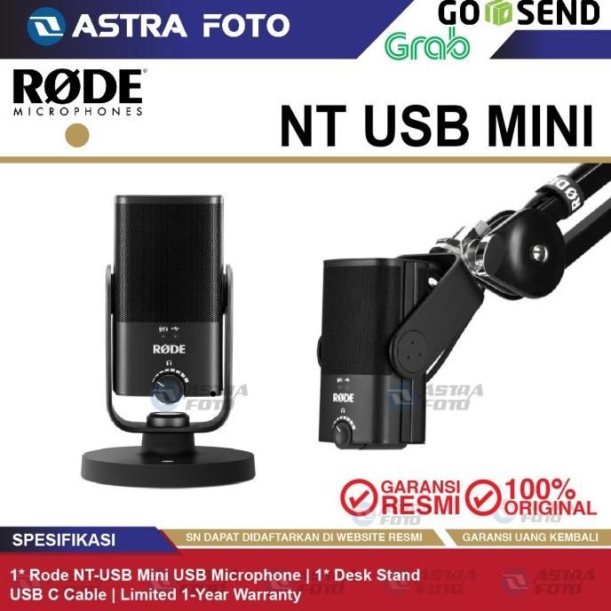 Jual PAKET RODE NTUSB MINI + BOOM ARM MICROPHONE PODCAST STUDIO