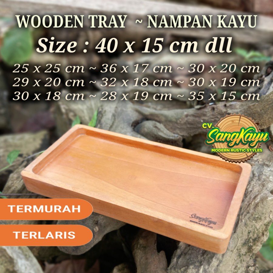 Jual Nampan Kayu X X Cm Dll Full Kayu Wooden Tray Nampan Saji Baki Bold Shopee Indonesia